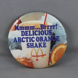 McDonalds Pin (VTG) - Mmm Burr the Arctic Orange Shake - Celluloid Pin